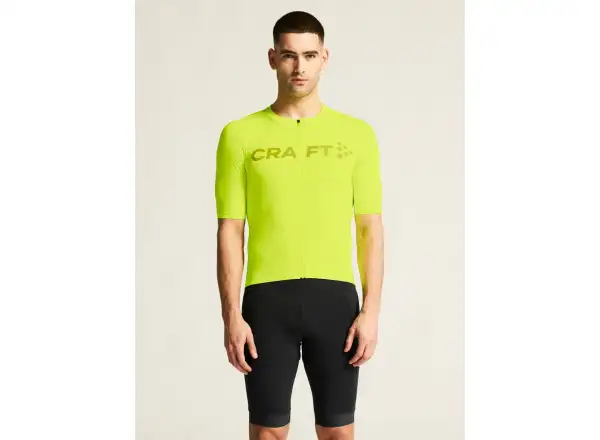Craft Endur Logo men's jersey short sleeve yellow