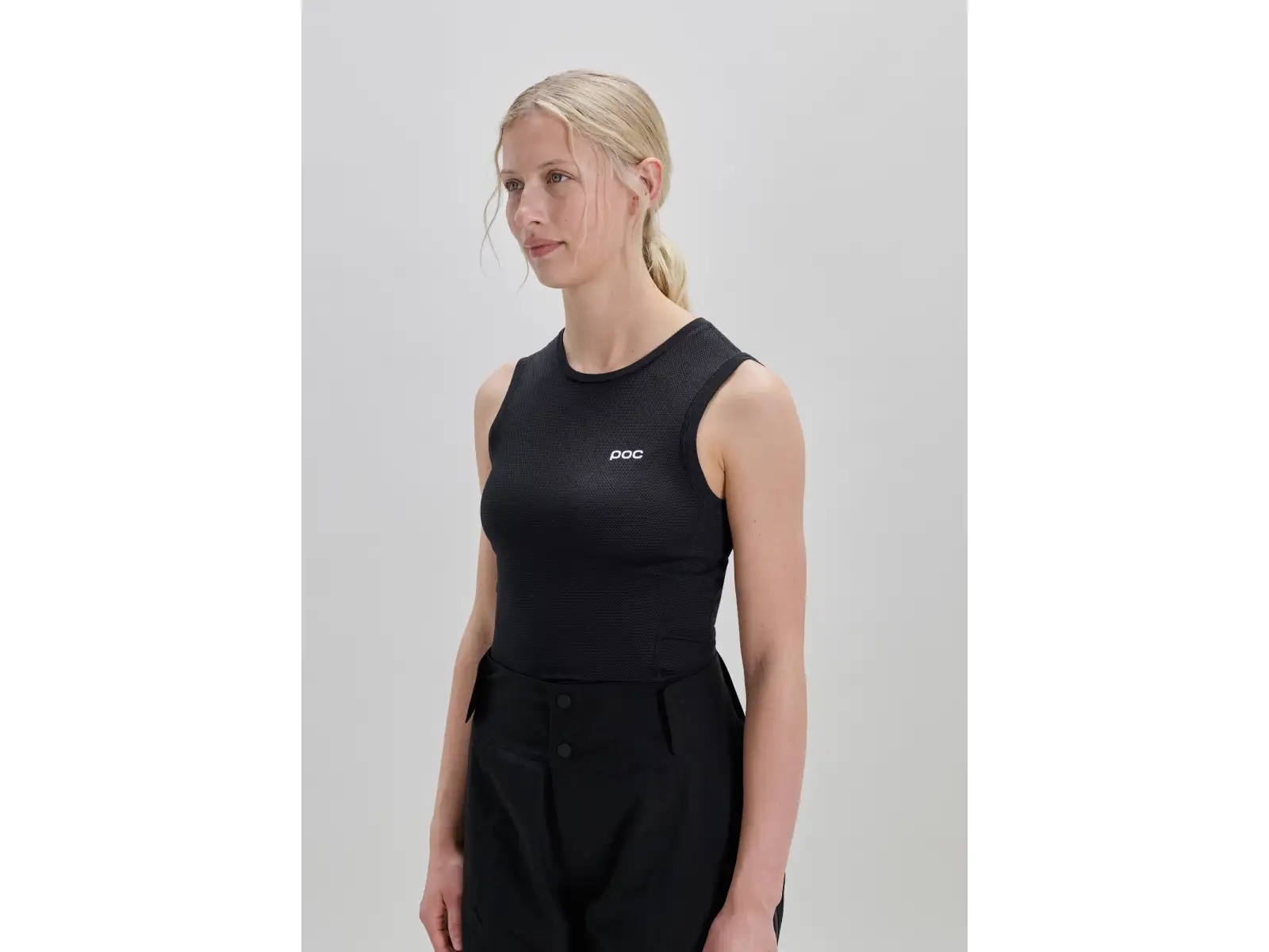 POC Layer Mid women's sleeveless base layer shirt Uranium Black