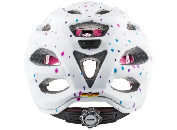 Alpina Carapax Jr. children's helmet white polka dots