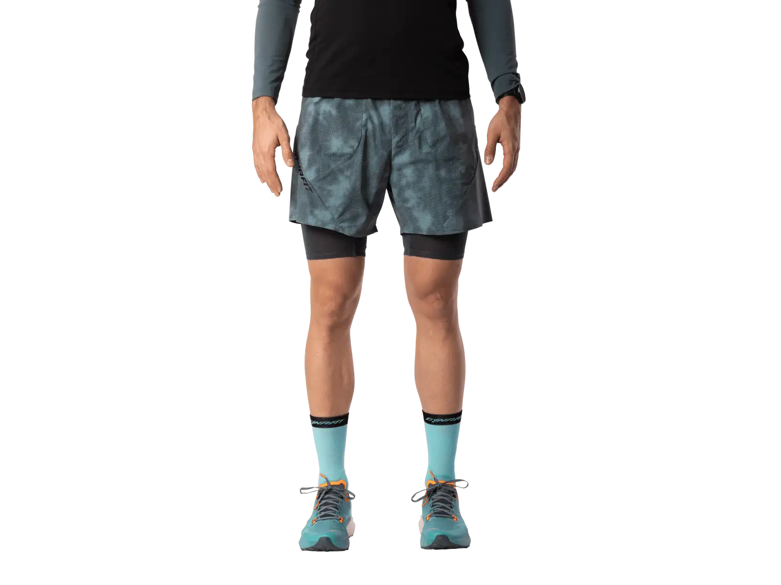 Dynafit Trail Reflective 2in1 men's running shorts Cinder