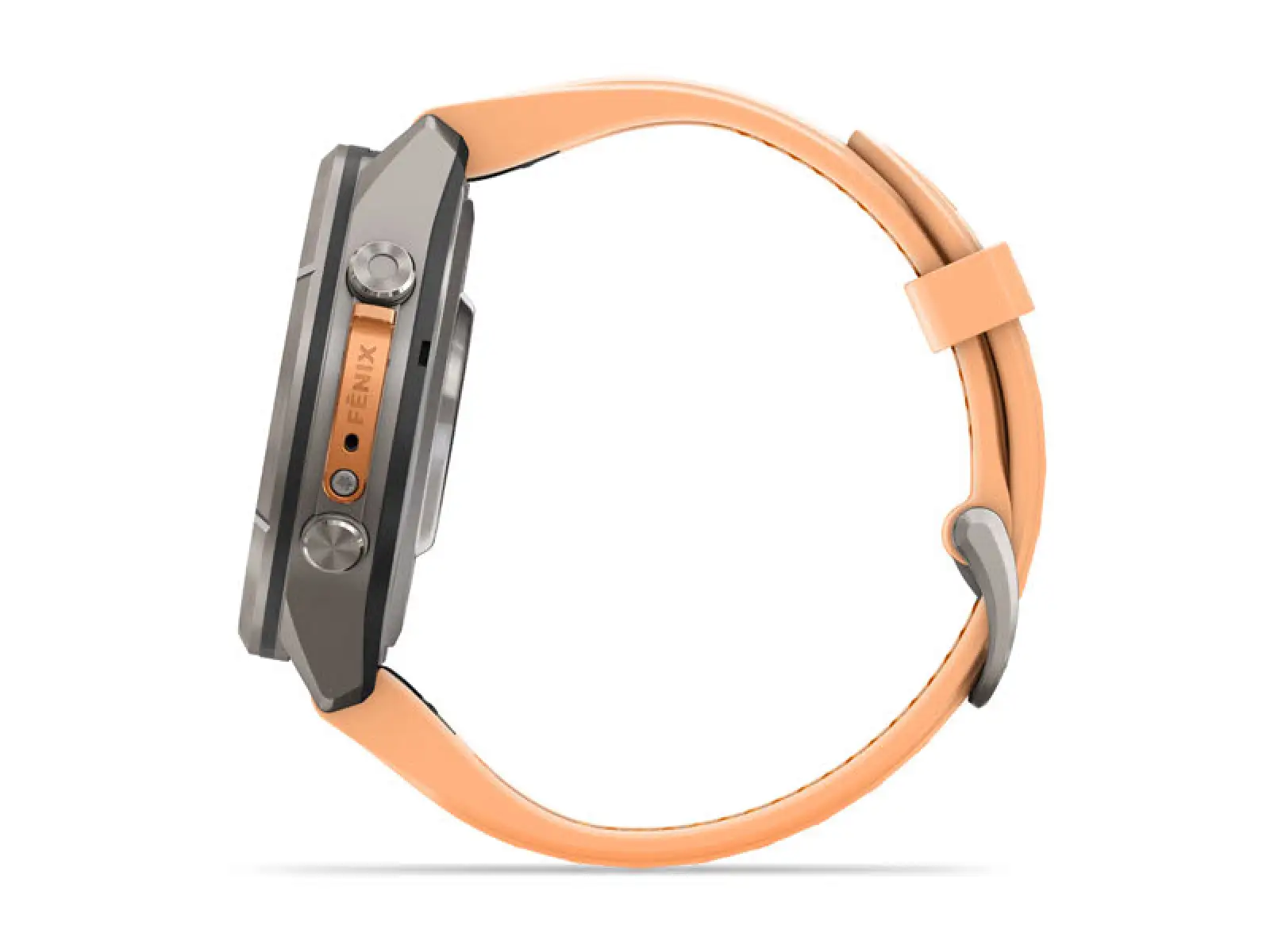 Garmin fenix 9 Pro – inReach 43 mm smartwatch Titanium Shell pink/autumn orange silicone band