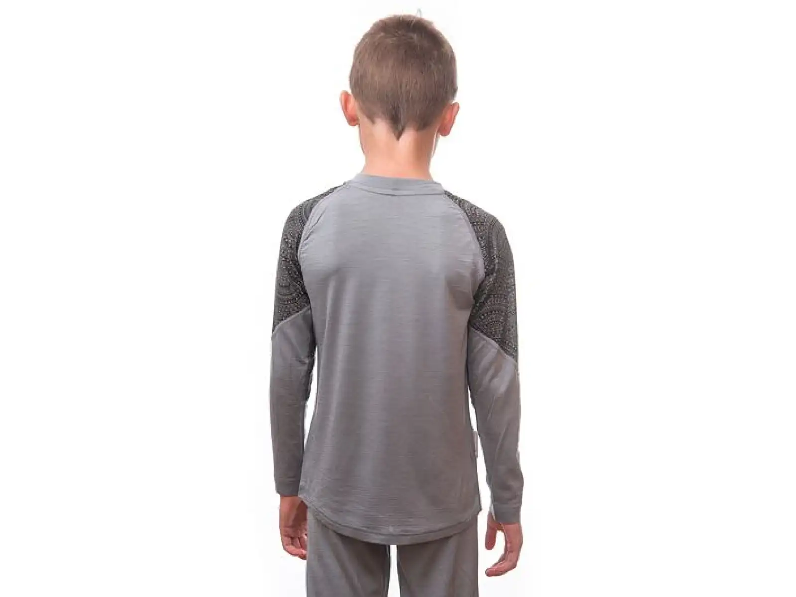 Sensor Merino Impress Set children's long sleeve shirt + pants grey/Maori