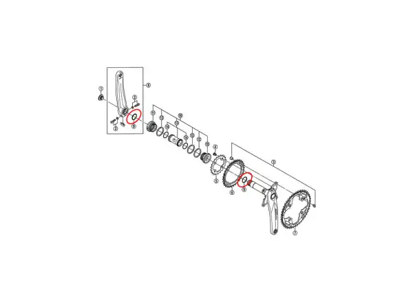 Shimano Y1F316000 O-Ring for cranksets Hollowtech II