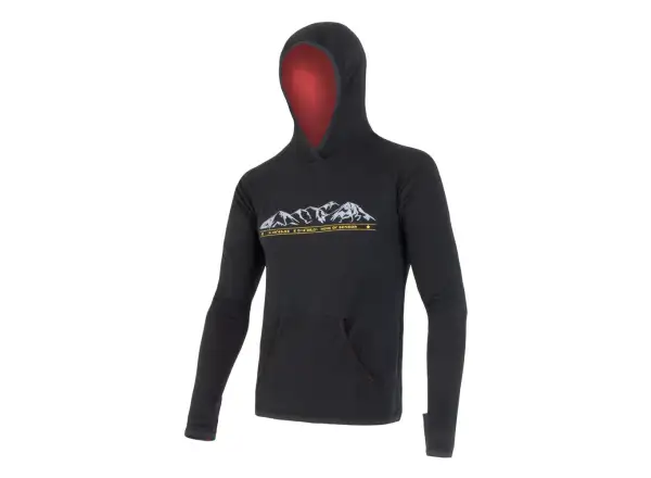 Sensor Merino Upper Mountains men's hoodie black