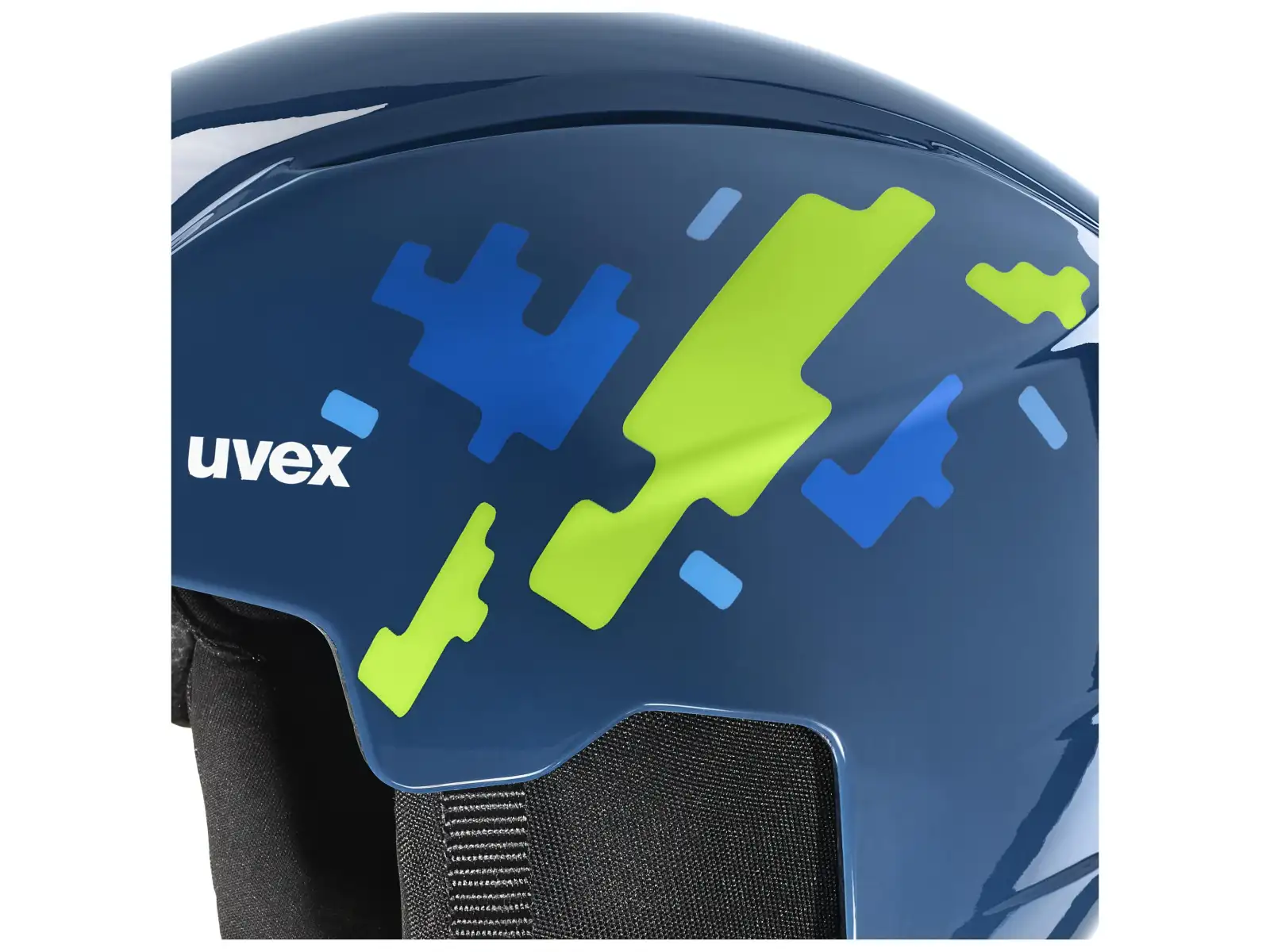 Uvex Viti set ski helmet and goggles blue puzzle