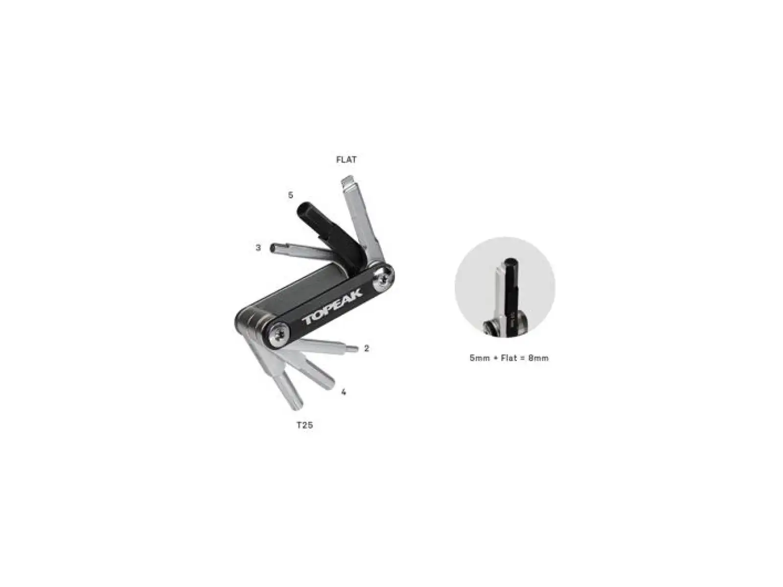Topeak Ninja+ ToolBox Mini tool set under cage 7 functions