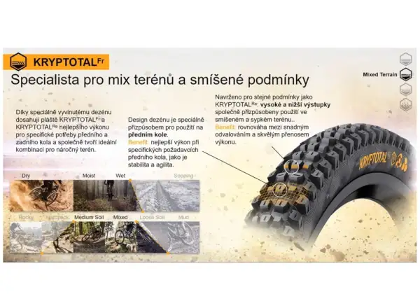 Continental Kryptotal Trail Endurance 27.5x2.40" TLR E-25 MTB tire kevlar front