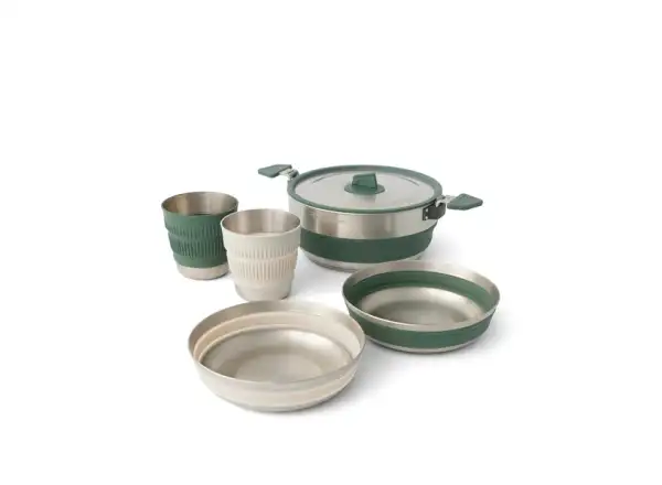Sea to Summit Detour Stainless Steel Collapsible One Pot Cook Set 3L collapsible pot in a set