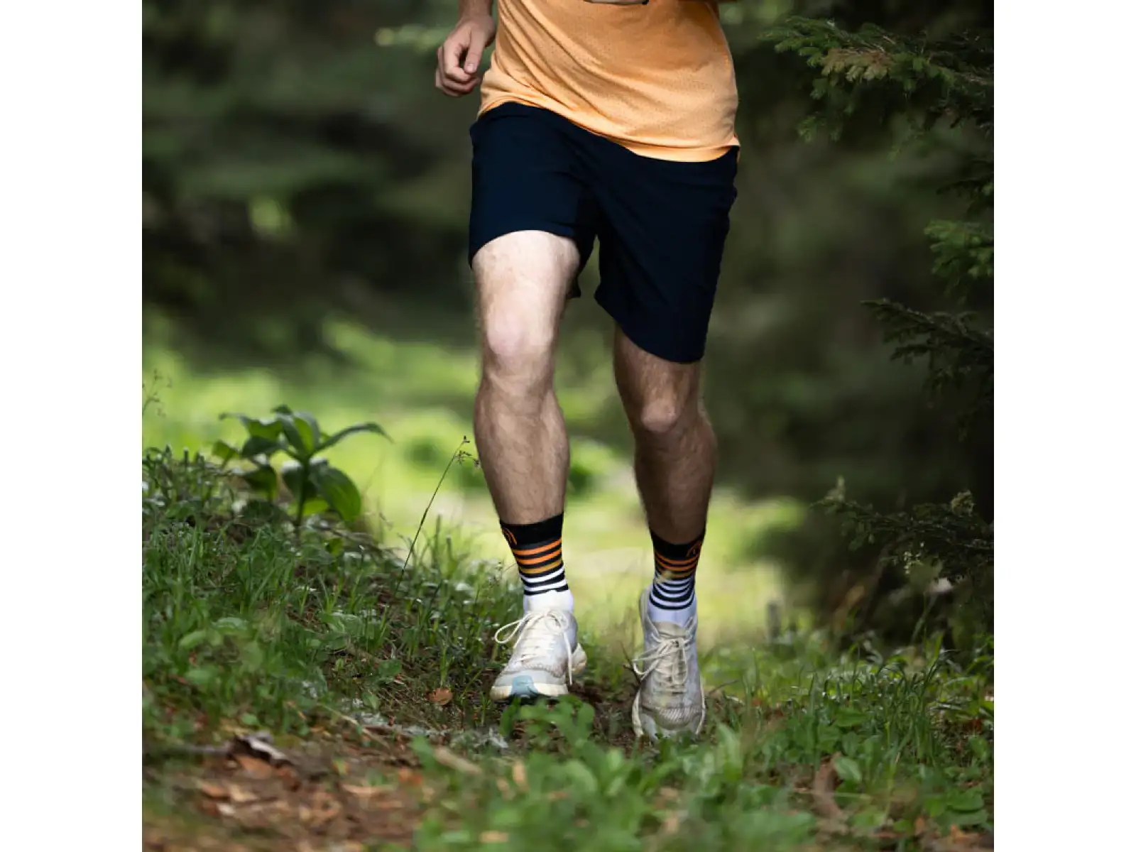 Sidas Run Anatomic Light Crew running socks white-black