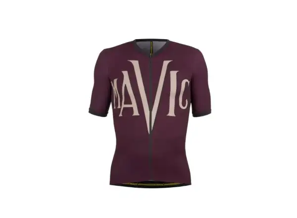 Mavic Heritage men's jersey short sleeve Aubergine Black