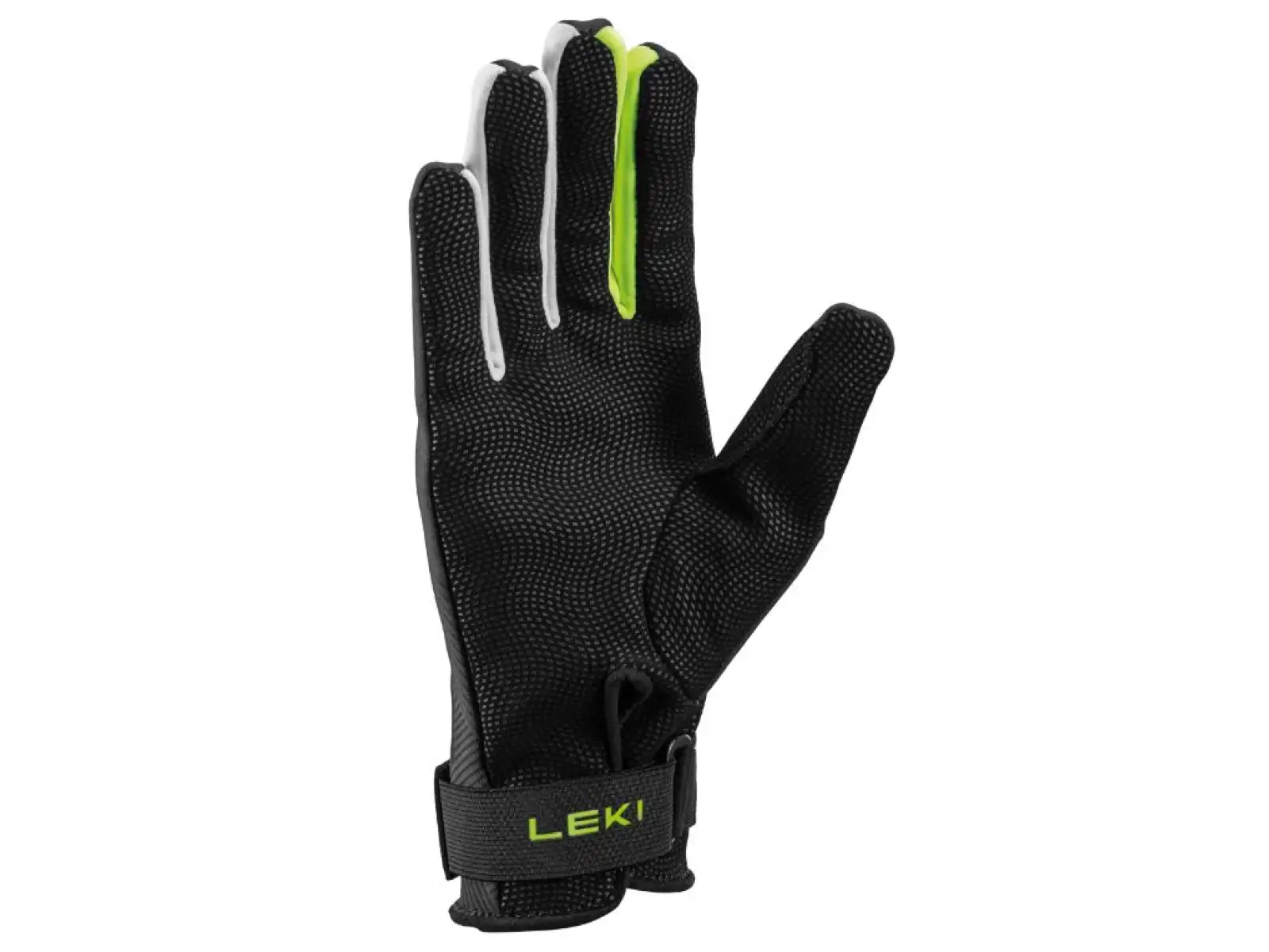Leki Guide gloves Charcoal/Neon yellow/White