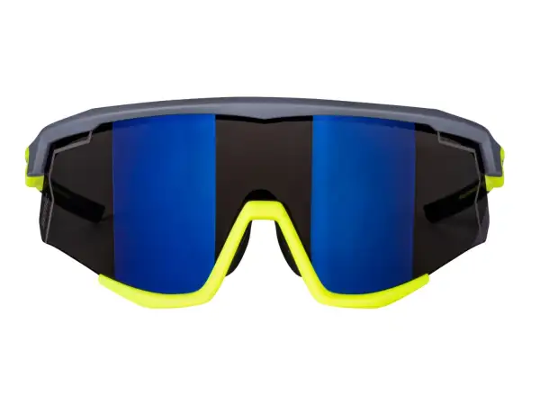 Force Sonic cycling glasses gray/fluo, blue-violet mirror lenses