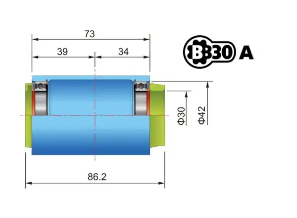 FSA Adapter for Frame BB-30A/PF-30A and Cranks FSA 386EVO