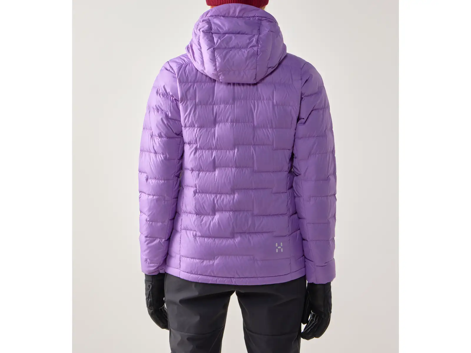 Haglöfs ROC Flash Down hood W women's jacket Purple Ice/Tech Red
