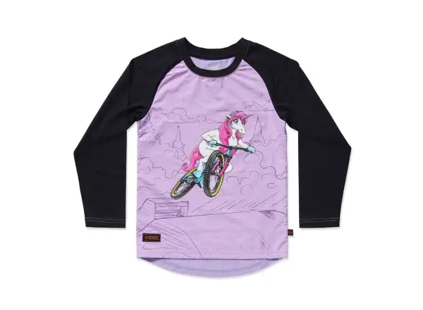 Kids Ride Shotgun Unicorn Windproof kids jersey long sleeve