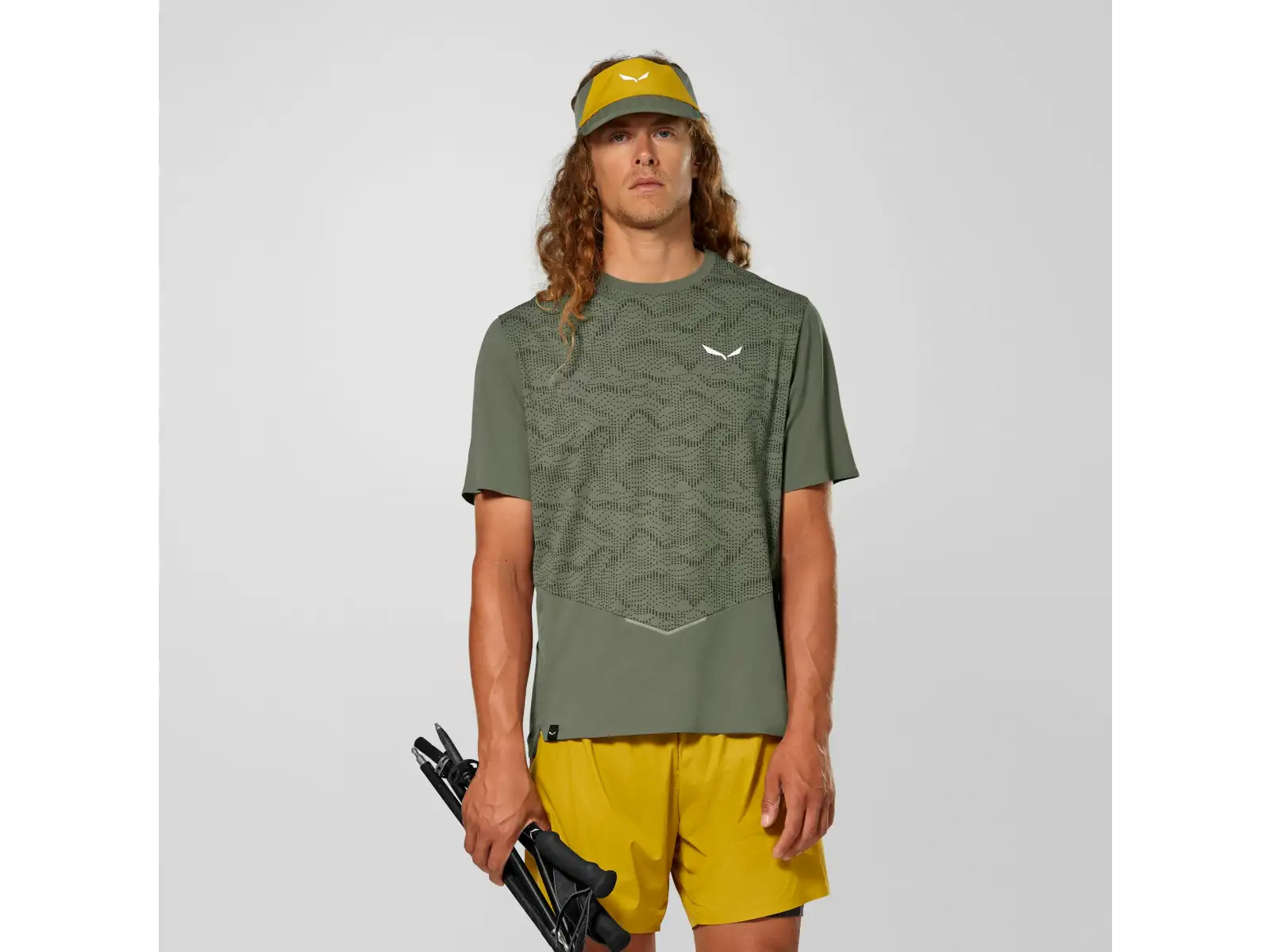 Salewa Pedroc Tech Dry men's short sleeve T-shirt Foaded green