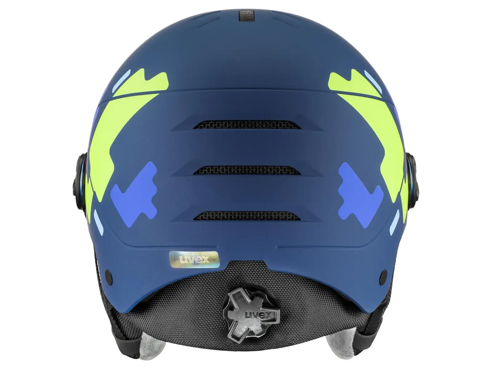 Uvex Rocket Jr Visor ski helmet blue matt
