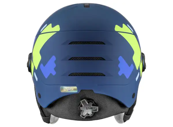 Uvex Rocket Jr Visor ski helmet blue matt