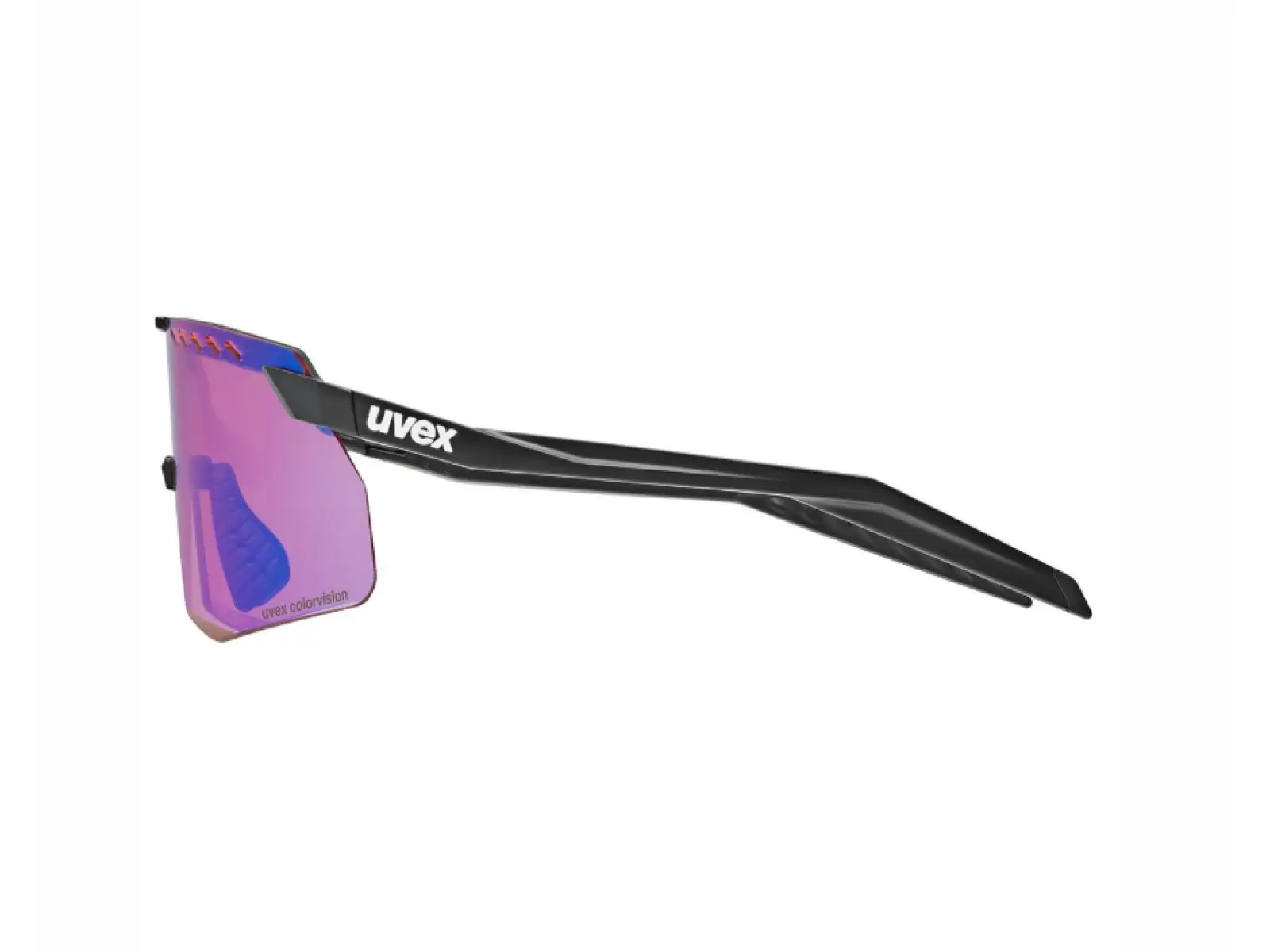 Uvex Pace Stage S CV cycling glasses Black matt/Mirror Blue