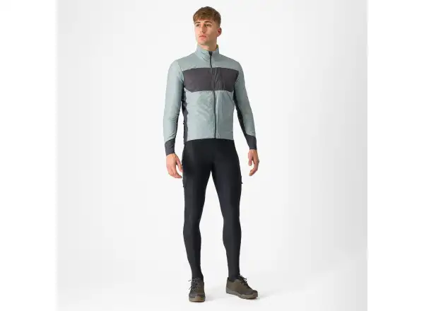 Castelli Unlimited Puffy men's jacket Defender Green/Dark Grey