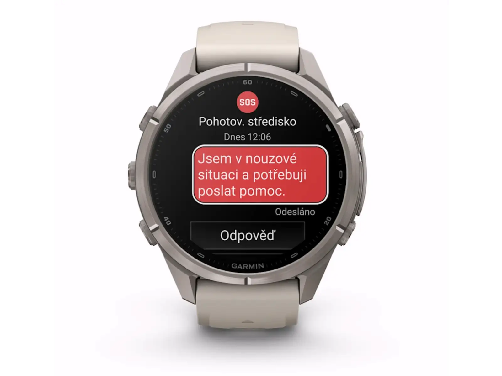 Garmin fenix 9 Pro inReach 43 mm smart watch Titanium Fog Gray/Dark Sandstone