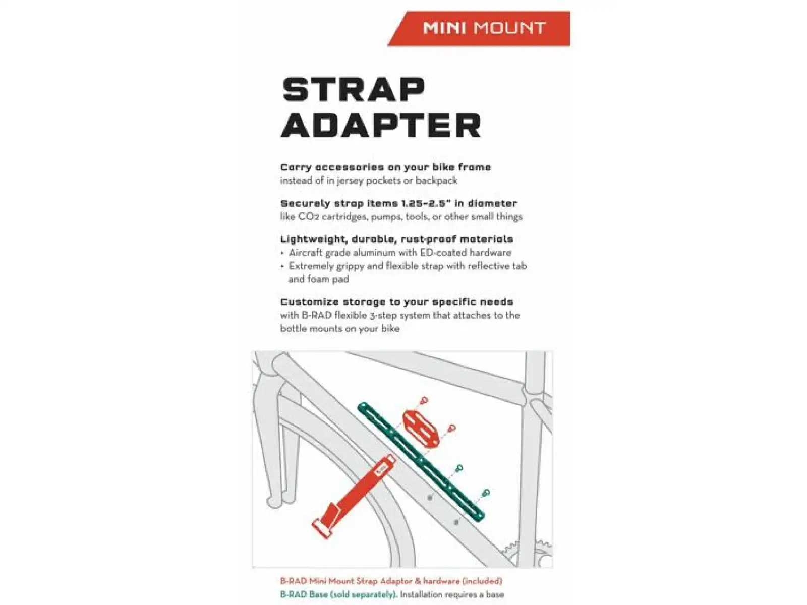 Wolf Tooth adapter B-RAD Mini Strap/Accessory Mount