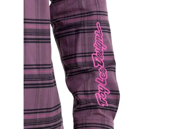 Troy Lee Designs Grind Flannel men's shirt Plaid Deep Purple