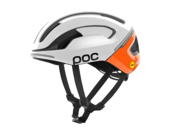 POC Omne Beacon MIPS cycling helmet Fluorescent Orange AVIP/Hydrogen White