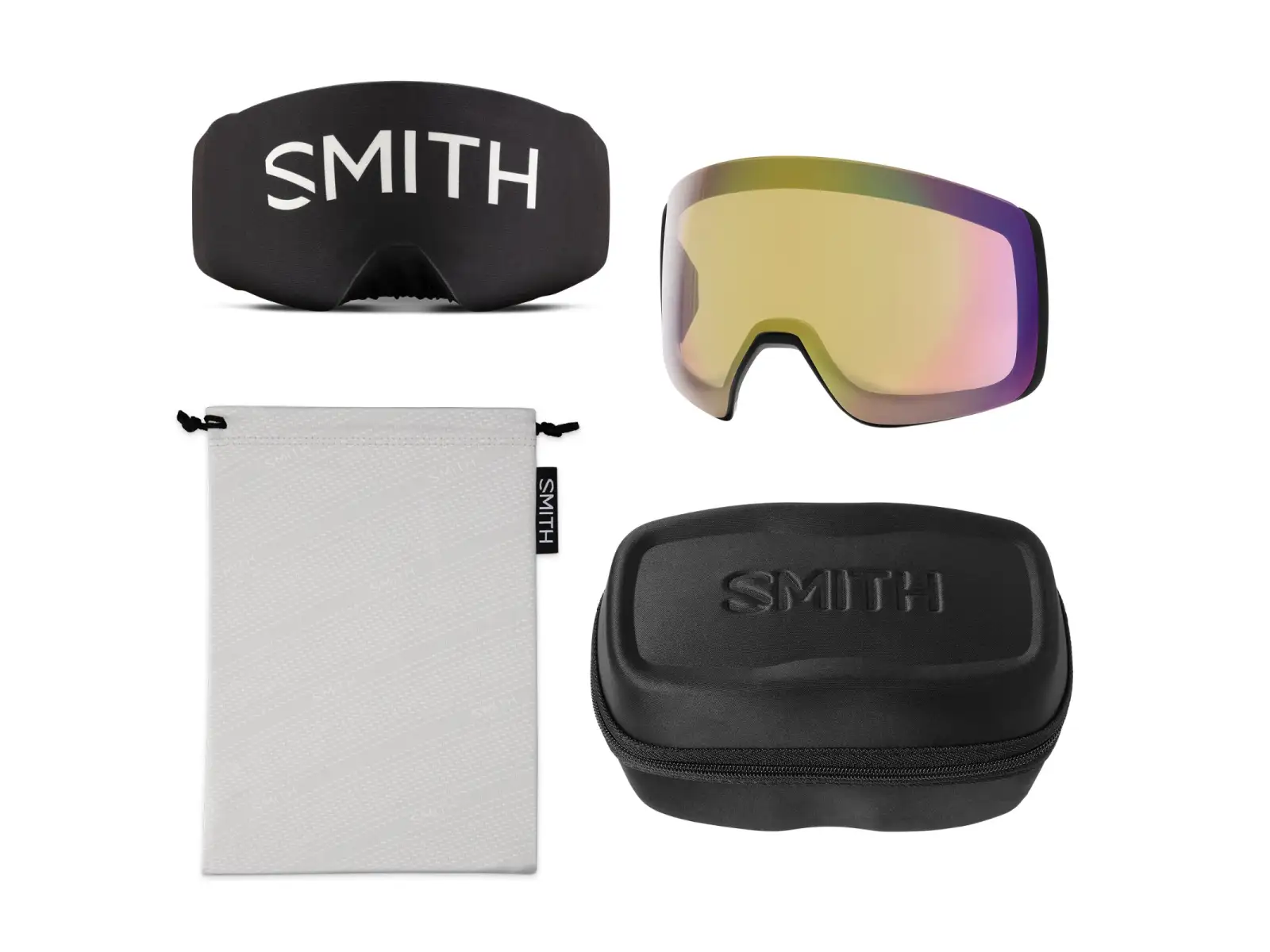 Smith 4D Mag XL ski goggles Black / ChromaPop Sun Red Mirror (2 lenses)