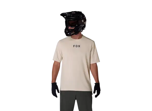 Fox Ranger men's short sleeve jersey Wordmark Chalk