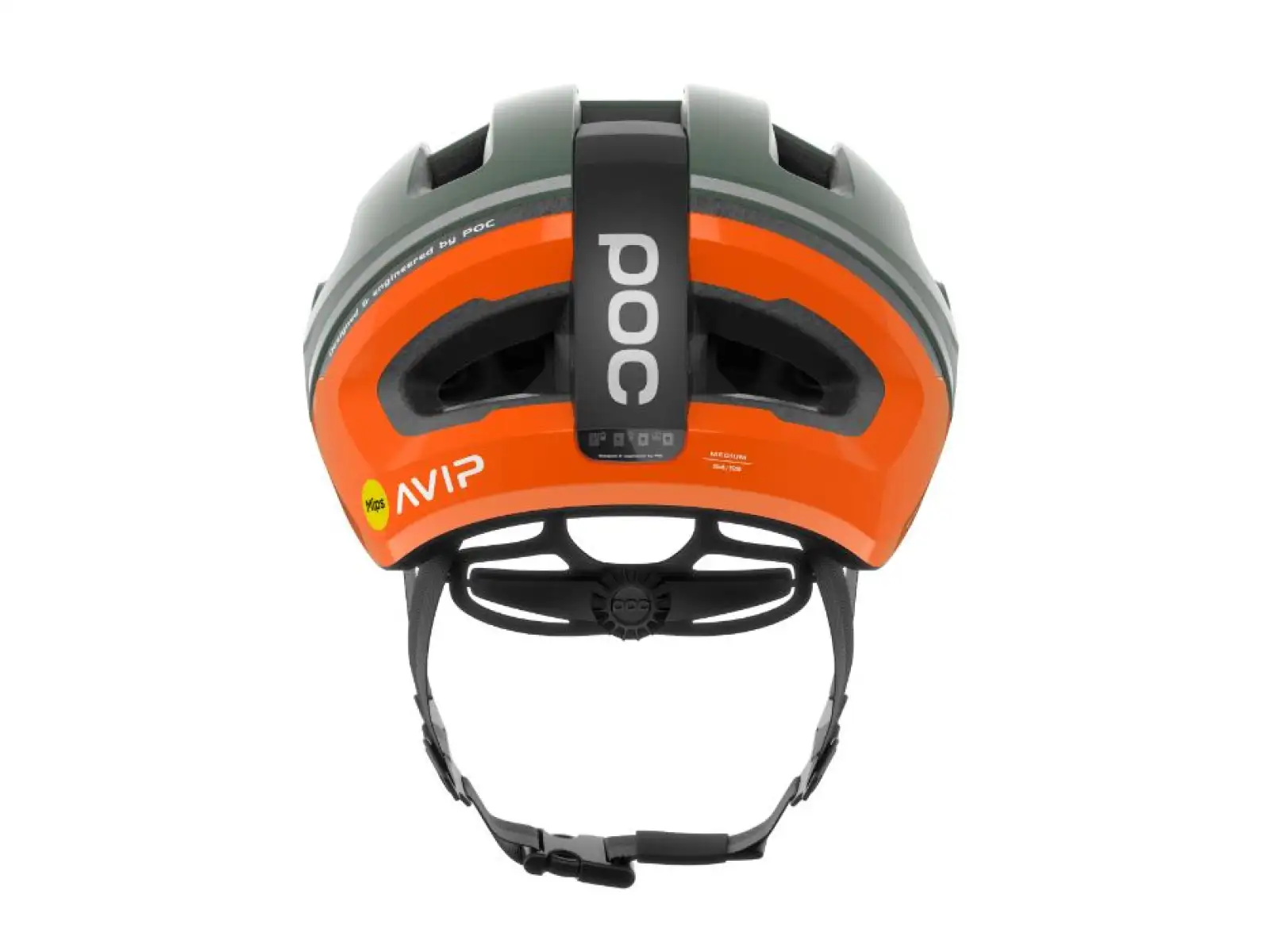 POC Omne Beacon MIPS cycling helmet Fluorescent Orange AVIP/Epidote Green Matt