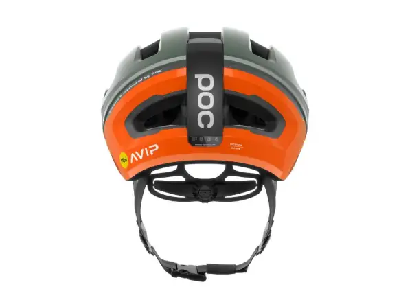 POC Omne Beacon MIPS cycling helmet Fluorescent Orange AVIP/Epidote Green Matt