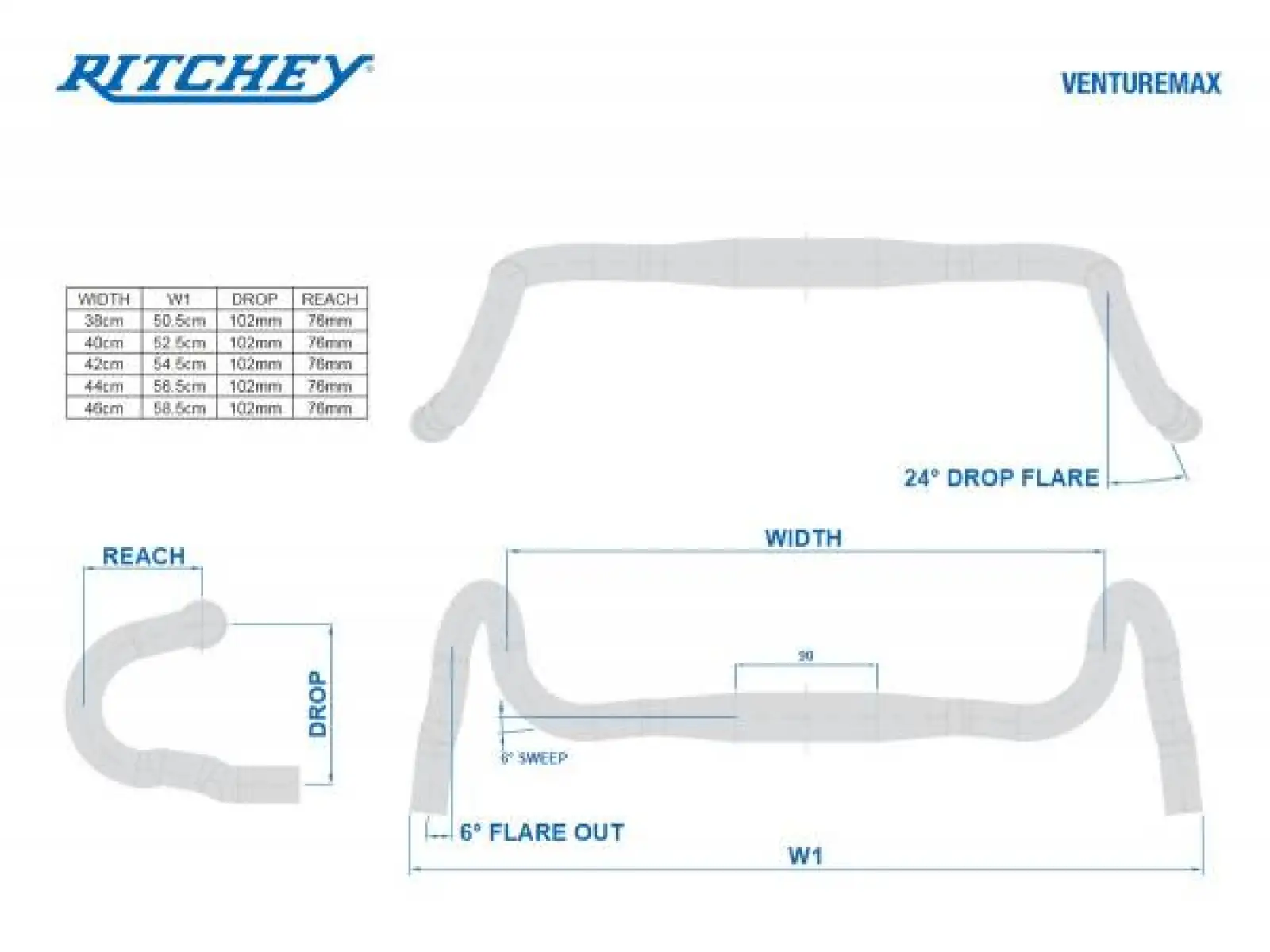 Ritchey Venture Max Comp road handlebars 460 mm