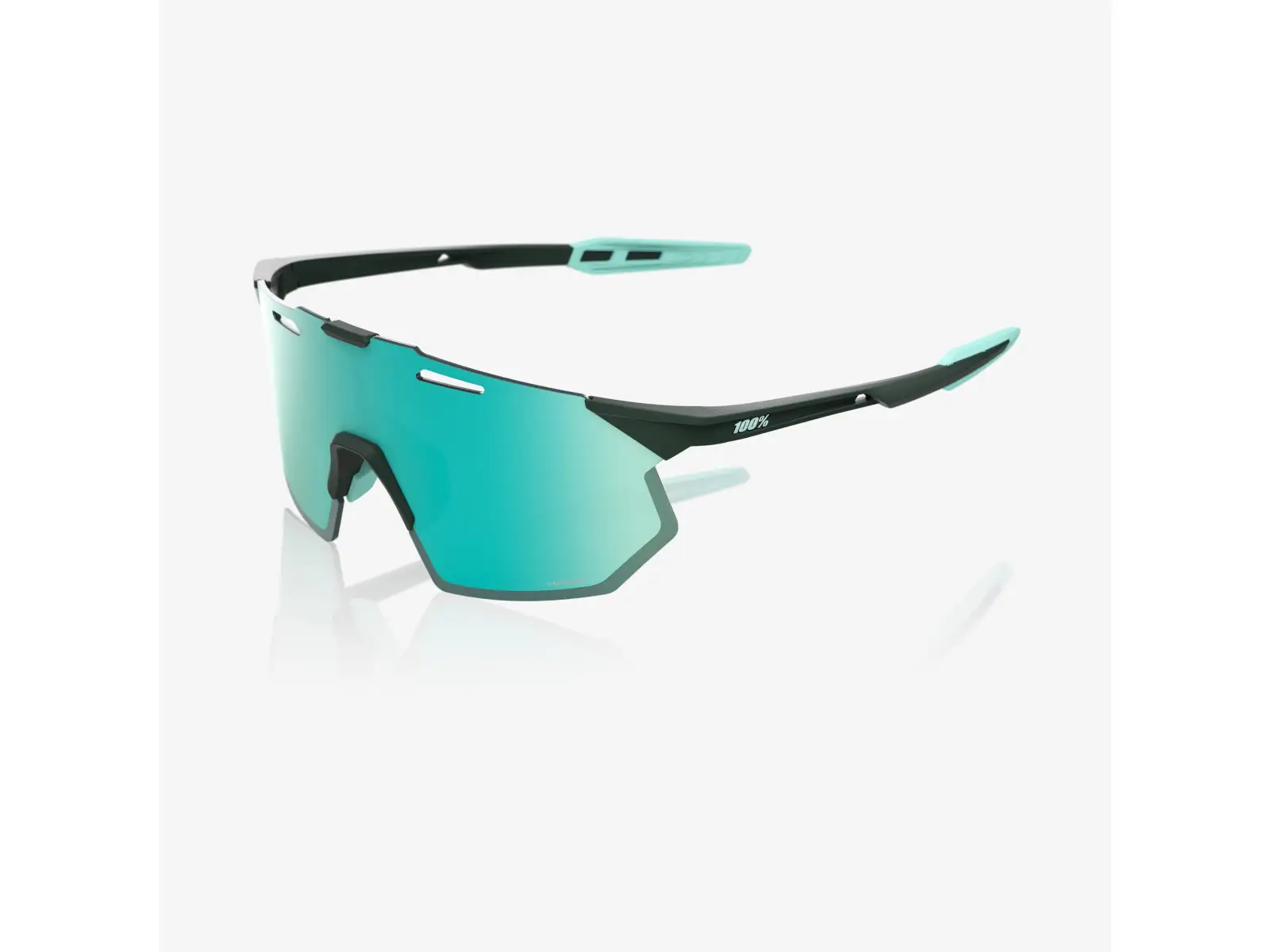 100% Hypercraft SQ sports glasses Matte Juniper/HiPER Mint Mirror Lens
