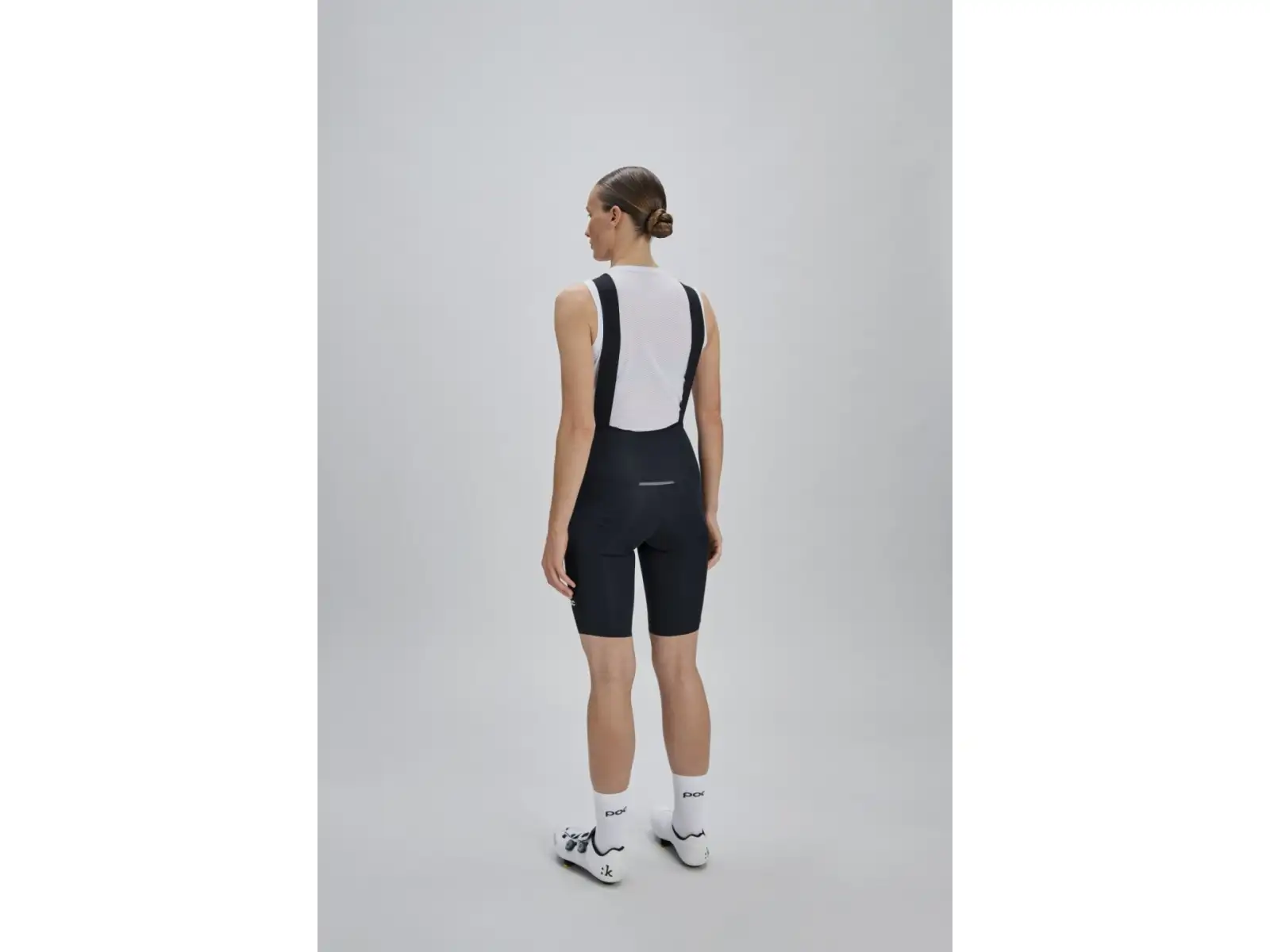 POC Raceday women's cycling shorts with pad and bib Uranium Black