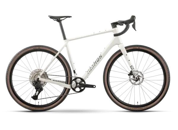 Raymon Soreno Pro 700 GRX715 Di2 gravel bike White Sparkle