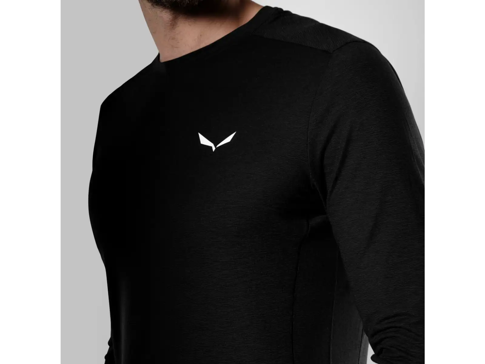 Salewa Puez Dry men's long sleeve T-shirt Black Out