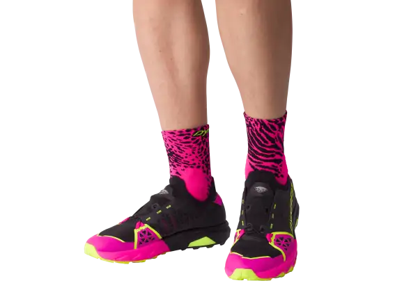 Dynafit Run Wild Mid running socks Pink Glo/0910