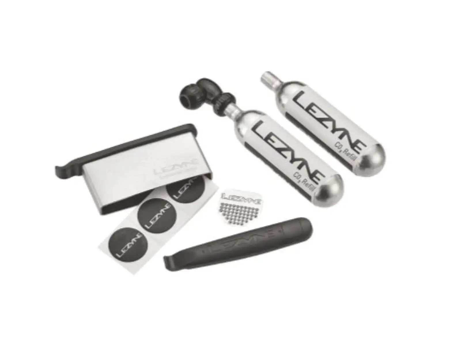 Lezyne Twin Kit puncture repair kit 25 g black/silver