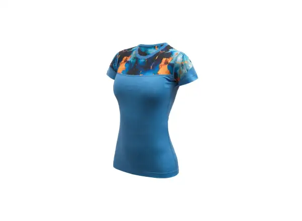 Sensor Merino Impress women's short sleeve blue/Universe shirt