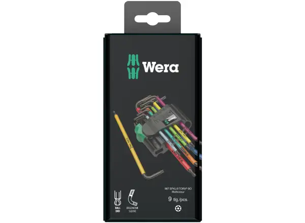 Wera 967/9 TX BO Multicolour 1 TORX L-keys with hole set 9 pcs