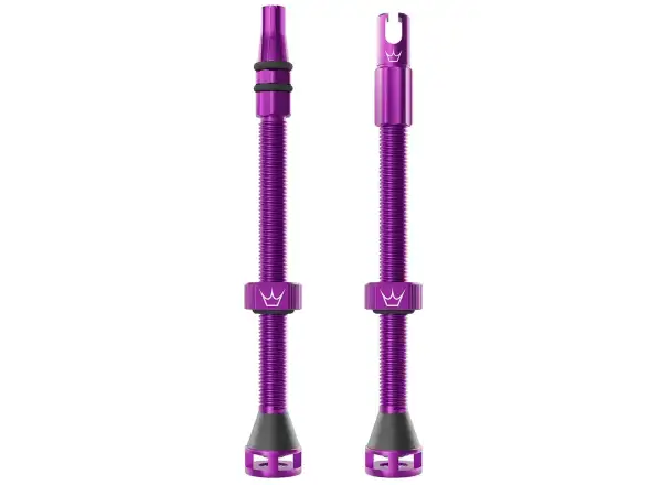 Peatys Holeshot Fast Flow tubeless valves 80 mm Violet