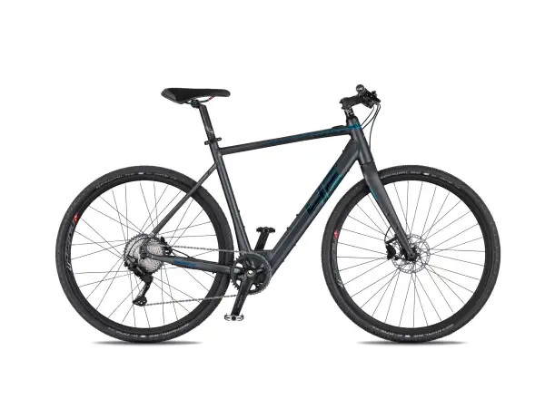 4Ever Engrave Flat Lightweight Electric Gravel Bike Titanium/Metal Blue