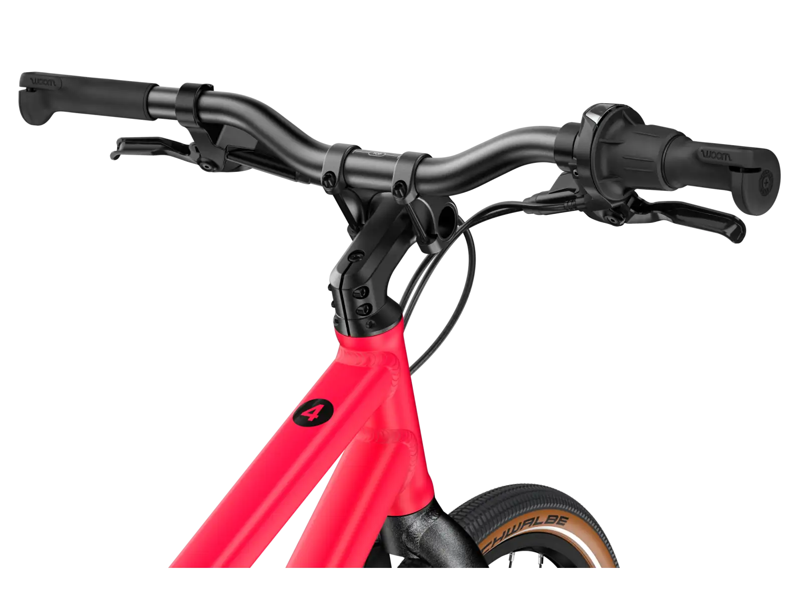 Woom 4 EXPLORE children's bike neon pink