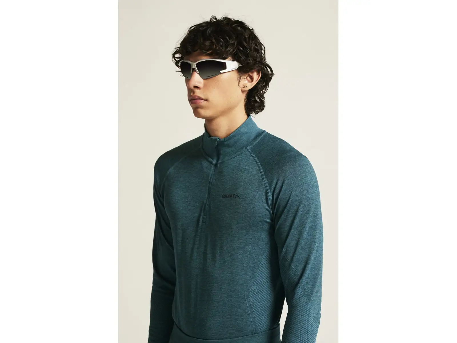 Craft Core Dry Active Comfort Zip men's long-sleeve shirt green