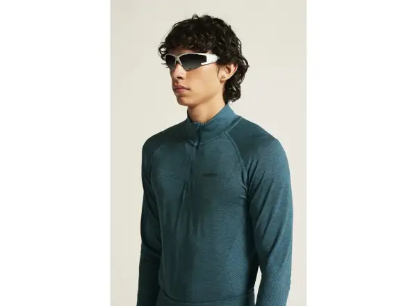 Craft Core Dry Active Comfort Zip men's long-sleeve shirt green
