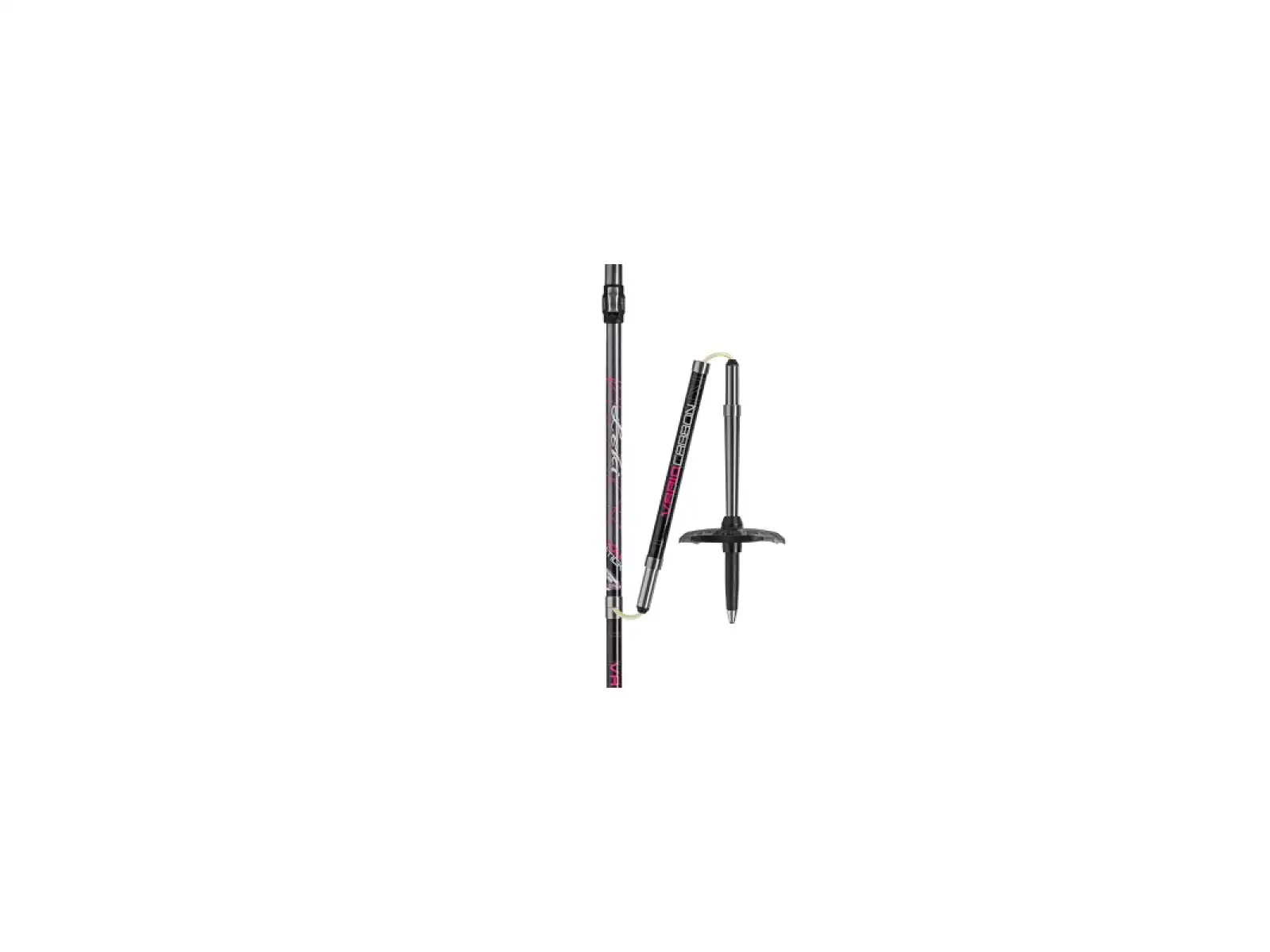Leki Winter tour Vario Carbon women's ski poles black/dark anth./berry/white 100-120 cm