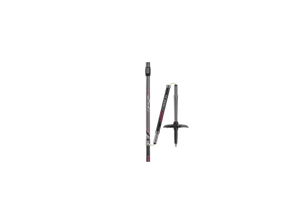 Leki Winter tour Vario Carbon women's ski poles black/dark anth./berry/white 100-120 cm
