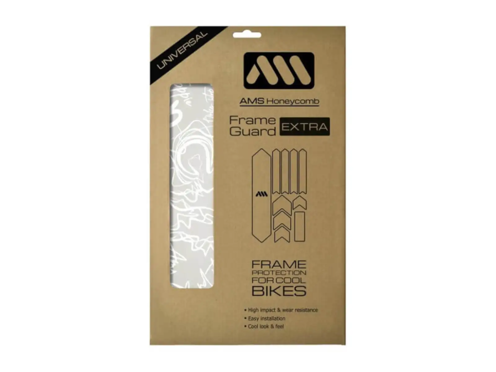 All Mountain Style frame protection decals Extra Signature White