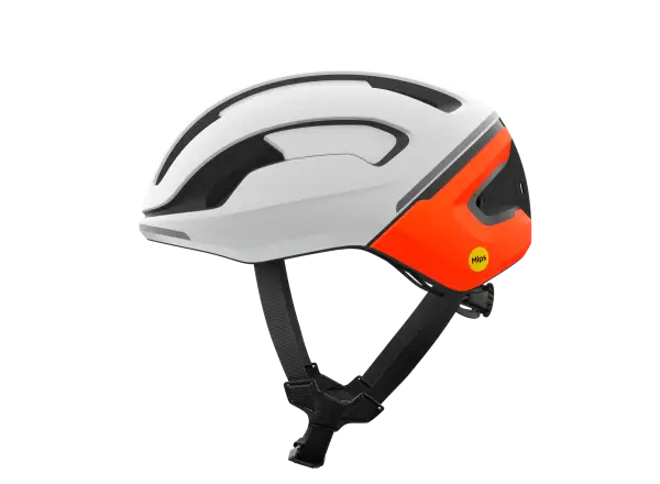 POC Omne Beacon MIPS road helmet Hydrogen White/Fluorescent Orange Matt